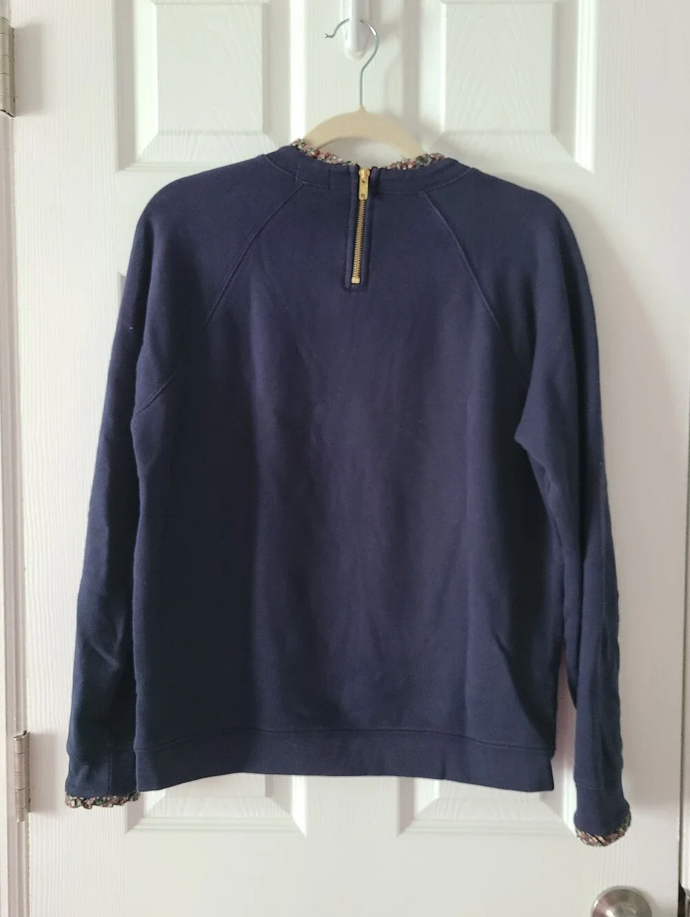 J.Crew Woven Ruffle Neck Pullover